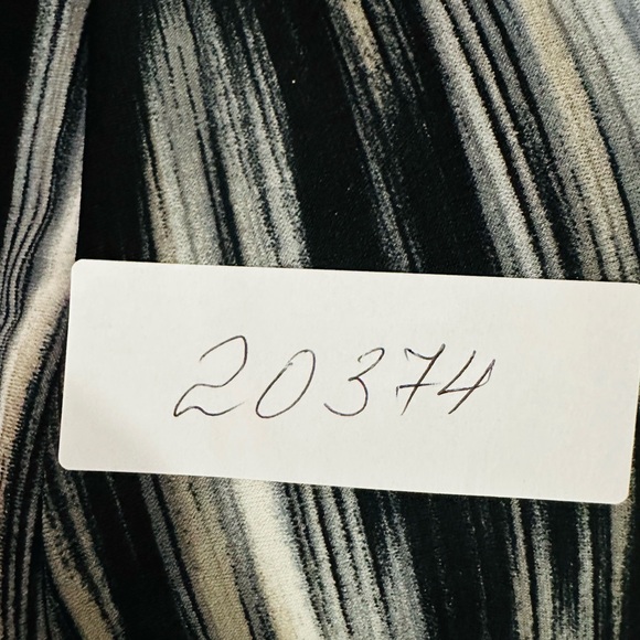 Julian‎ Taylor Midi Dress A-Line Geometric Sleeveless Summer Black Stretch Sz 12 - Picture 10 of 10